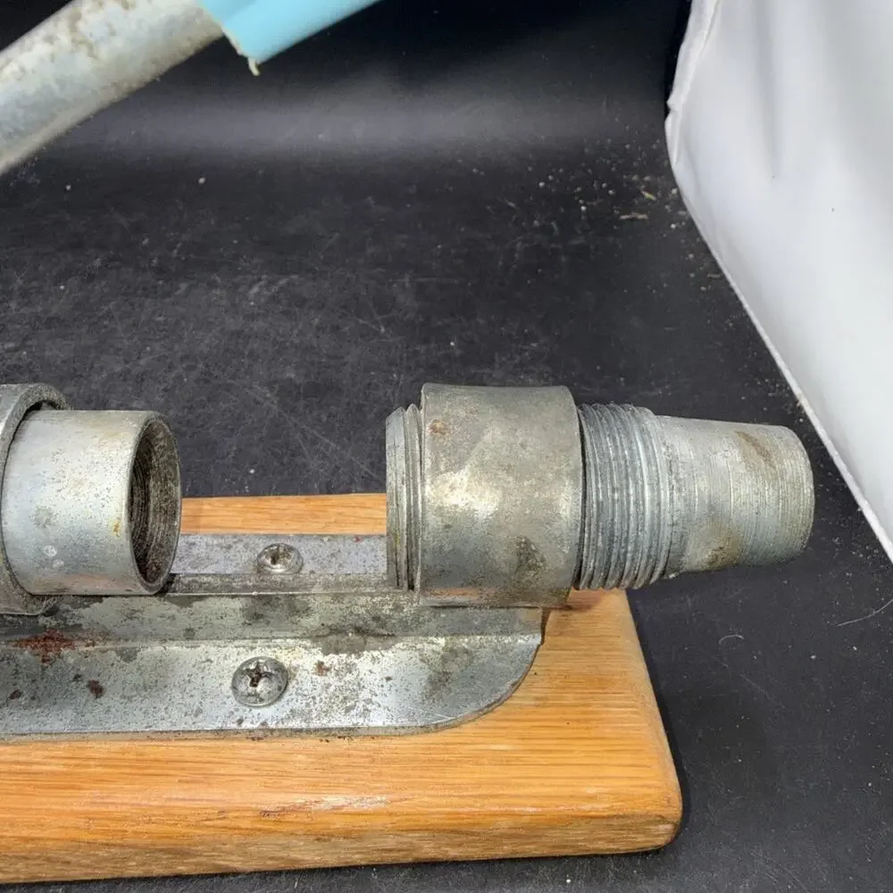 Vintage Reed’s Rocket Nutcracker Lever Action Metal Wood Base USA Pecan Walnut